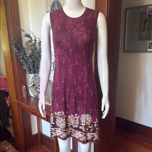 NWT Style&Co size small Elegant Burgundy Sleeveless Dress